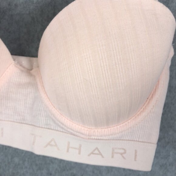 Tahari Pink Push Up Logo Bra Size 34C - Picture 2 of 6